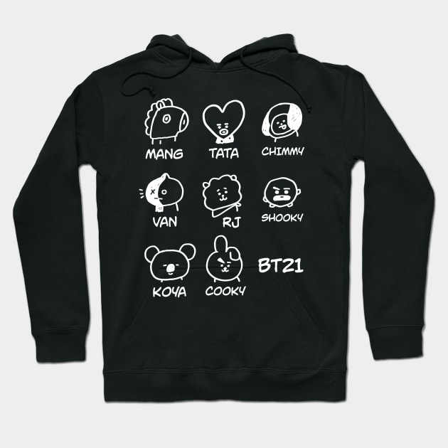 BTS BT21 GRAPHIC Hoodie by Tellu